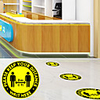 5pcs Keep Social Distance From Epidemic Prevention Characters Wall Stickers Plane Wall Stickers Floor Stickers ABSPC Home Decoration Wall Decal Floor Decoration