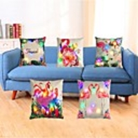5pcs Led Pillow Cushion Office Car Sofa Cushion Cover 3AA Batteries not included