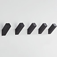 5PCS Toilet Clothes Hook 5 PCS Stainless Steel Creative Bathroom Coat key Hook Black Wall Mounted Bedroom Hook