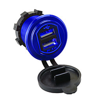 5V 3.1A Car Charger Dual USB Ports Aluminium Alloy Output Voltage for Truck Car Motorcycle SUV