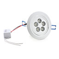 5W 5-LED White Ceiling Down Lamp with LED Driver (85-265V 450Lm)