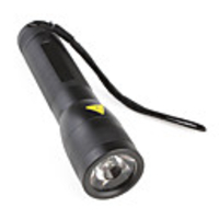 5W LED Lens Flashlight Touchlight 3XAAA Black