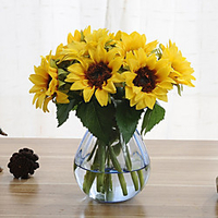 6 Branches Sunflower Artificial Flowers Home Decoration Wedding Supply 822cm miniinthebox