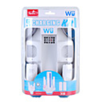 6-in-1 Charging Dock/Stand/Station for Wii Two Rechargeable Wii Remote Batteries (2800mAh)