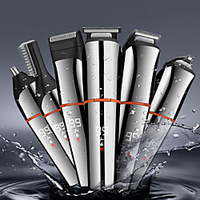 6 in 1 Multifunctional Waterproof Hair Clipper With LCD Digital Display Men