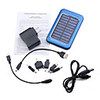 6-in-1 Portable Solar Panel Charger LED Flashlight for iPhone 4/Cellphones (Blue)