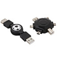 6-in-1 Travel Easy USB Connectivity Kit (70cm Length of Retractable Cable)