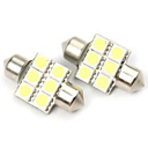 6 LED Festoon Bulbs(2pcs, 31mm)