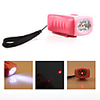 6-LED Hand Crank Dynamo Solar Power Flashlight Pink