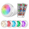 6 Lights 2 Remote Controls LED Cabinet Lights Under Cabinet Lighting Wardrobe Lights LED Night Lights Colored Lights Dimmable Home Light Decoration Sensor Lights Including Simple Installation AAA Bat miniinthebox