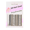 6 Nail Art Stickers French Style White/Black/Pin​k Lace