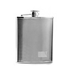 6 Oz hip Polished Stainless Steel Flask with Embossed pattern