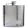 6 Oz hip Polished Stainless Steel Flask with Embossed pattern (Cubes)