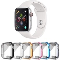 6 Pack Apple Watch Case with Ultra-Thin Screen Protector Compatible with iWatch 38mm 40mm 42mm 44mm, Full Coverage Case for Apple Watch Series 6/5/4/3/2/1 miniinthebox