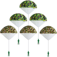 6 Pack Camo Parachute Toy,  Tangle Free Throwing Toy Parachute,  Kids Outdoor Toys,  Flying Gifts for 3 4 5 6 7 8 9 10 Year Old Boy Girl Toy miniinthebox