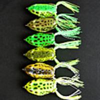 6 pcs Fishing Lures Frog Sinking Bass Trout Pike Lure Fishing Plastic