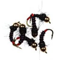 6 pcs Flies Fishing Lures Flies Feathers Carbon Steel Mixed Material Sinking Fly Fishing Bait Casting Ice Fishing