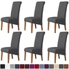 6 Pcs Solid Color Dining Chair Covers,  Stretch Chair Cover,  Spandex High back Chair Protector Covers Seat Slipcover with Elastic Band for Dining Room, Wedding,  Ceremony,  Banquet miniinthebox