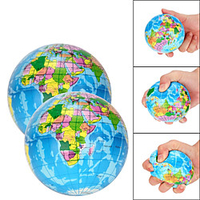 6 pcs Stress Relief World Map Foam Ball Atlas Globe Palm Ball Planet Earth Ball Adult Kids Novelty Funny Gadgets Anti Stress Toys miniinthebox