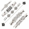 6 pcs vintage sweater shawl clips- retro cardigan collar dresses clips antique flowers pattern clip for women girls (6 styles)