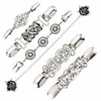 6 pcs vintage sweater shawl clips- retro cardigan collar dresses clips antique flowers pattern clip for women girls (6 styles)