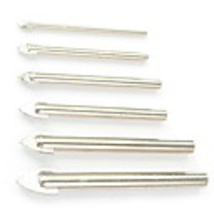 6 Pieces Set Tungsten Carbide Glass Drill Bits