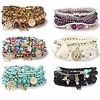 6 sets bohemian stackable bracelets for women multilayered stretch bead bracelet set boho bangles multicolor fashion jewelry