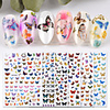 6 Sheet New Nail Art Self-adhesive Nail Sticker Tip Decal Decoration Cartoon Cute Butterfly Design DIY Manicure Accessories Tool