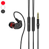 6 Wired In-ear Earphone 3.5mm Audio Jack Stereo Dual Drivers with Microphone with Volume Control InLine Control for Sport Fitness