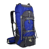 60 L Hiking Backpack Rucksack Internal Frame Backpack Breathable Straps - Lightweight Rain Waterproof Wear Resistance High Capacity Outdoor Hiking Camping Travel Polyester Black Fuchsia Green / Yes