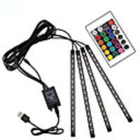 60 LEDs Strip Lights 17cm4 RGB 5050 SMD 10mm 1 24Keys Remote Controller 1 set RGB Thanksgiving Day Christmas Waterproof USB Suitable for Vehicles 5 V