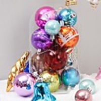 60 Pcs Random Christmas Balls Ornaments for Xmas Tree - Shatterproof Christmas Tree Decorations Hanging