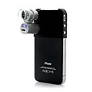 60X Magnification Mini Digital Microscope with LED Head Light and UV Light for iPhone 4