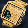 6.11 Golden Sport Watches Men Top Brand Luxury Male Quartz Big Watch Electronic Display Waterproof Wristwatch Relogio Masculino miniinthebox