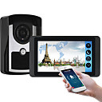 618FC11 7 inch capacitive touch screen video camera wired video doorbell wifi / 3G / 4G remote call unlock storage visual intercom one to one