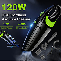 6500Pa Powerful Wireless Car Vacuum Cleaner Portable Handheld 120W USB Cordless Wetamp;Dry Use Rechargeable Home Car Vacuum Cleaner