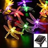 6.5M Solar Dragonfly Christmas Lights Solar Fairy String Lights for Xmas Party garden Decorations Outdoor Solar Lamp