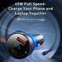 65W Car Charger Cigarette Lighter Type C Fast Charging For Phone Tablet Laptop Charge Auto Charger Adapter Accessories