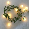 6M 3M Tiny Ivy Leaf With Ball Garland Fairy Light LED Flexible String Lights for Wedding Table Christmas Home Party Decoration AA Battery Power Warm White Lighting miniinthebox