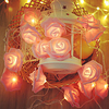 6M 40LED Pink Rose Flower LED Fairy Lights Holiday String Lights Battery Operated Valentine Wedding Party Christmas Decoration Lamp Without Battery miniinthebox