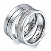 6mm silver engagement ring ladies men stainless steel silver wedding bands for him and her ring size 8