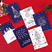 6pcs 1 Set Christmas Decorations Christmas Ornaments Cards