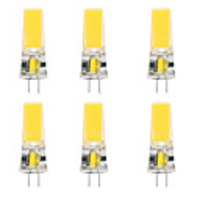6pcs 10 W LED Silica Gel Corn Lights LED Bi-pin Lights G4 2508COB High Power LED Creative Party Decorative Crystal Chandelier Light source Energy-saving Light Bulbs Warm White White AC/DC12 V