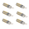 6pcs 1.5 W LED Corn Lights 100-120 lm G4 T 24 LED Beads SMD 3014 Dimmable Warm White Cold White 12 V / 6 pcs / RoHS