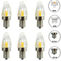 6pcs 3 W LED Bi-pin Lights 300 lm E14 G9 G4 T 1 LED Beads COB Dimmable Warm White White 220-240 V 110-120 V