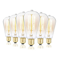 6pcs 3pcs 1pc ST58 Incandescent Vintage Edison Light Bulb 40W E27 Retro Dimmable Antique Tungsten 220-240V for Home Hotel Bistro miniinthebox