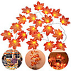 6pcs 4pcs LED Maple Leaves String Lights 3m 20 LED Maples Fairy Garland String Light for Outdoor Home Thanksgiving Autumn Party Holiday Decoration