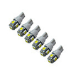 6Pcs 5-5050 SMD Car T10 LED Replacement Reverse Instrument Panel Lamp Bulbs For Clearance Lights DC 12V