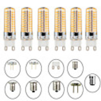 6pcs 5 W LED Corn Lights LED Bi-pin Lights 500 lm E14 G9 G4 T 80 LED Beads SMD 3014 Dimmable Warm White White 220-240 V 110-120 V