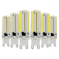 6pcs 7 W LED Bi-pin Lights 600-700 lm G9 T 152 LED Beads SMD 3014 Dimmable Warm White Cold White 220-240 V 110-130 V miniinthebox